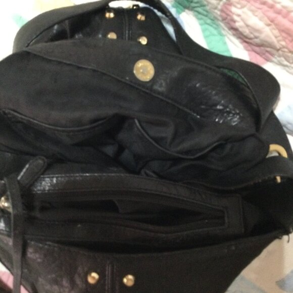 Michael Kors Uptown Astor Black Leather Studded Shoulder Bag - Picture 5 of 7